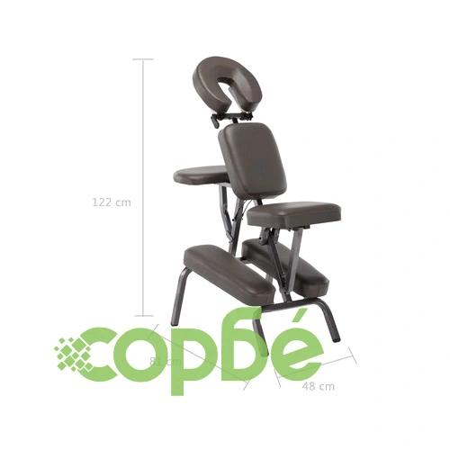 Стол за масаж, изкуствена кожа, антрацит, 122x81x48 см ➤ топ цена ➤ sorbe.bg