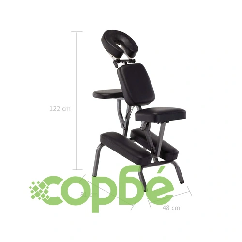 Стол за масаж, изкуствена кожа, черен, 122x81x48 см ➤ топ цена ➤ sorbe.bg