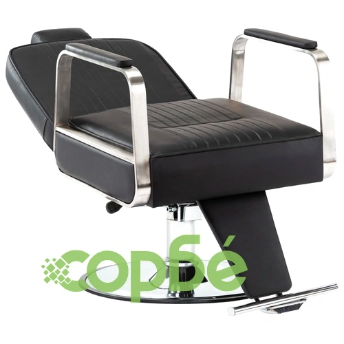 Професионален фризьорски стол, черен, изкуствена кожа ➤ топ цена ➤ sorbe.bg
