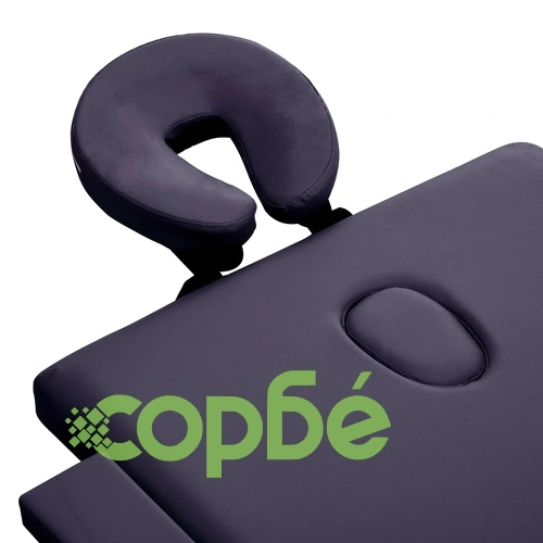 Сгъваема масажна кушетка, 2 зони, дърво, лилава ➤ топ цена ➤ sorbe.bg