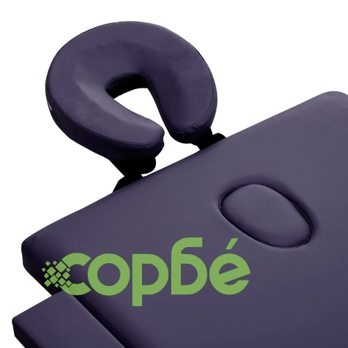 Сгъваема масажна кушетка, 4 зони, дърво, виненолилава ➤ топ цена ➤ sorbe.bg