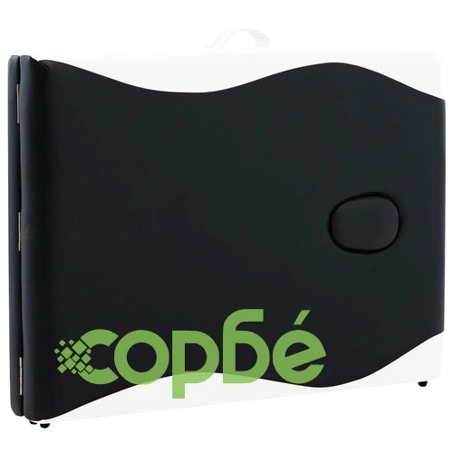 2-зонова сгъваема масажна кушетка, алуминий, черно и бяло ➤ топ цена ➤ sorbe.bg