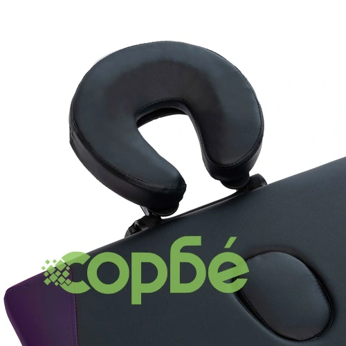 2-зонова сгъваема масажна кушетка, алуминий, черно и лилаво ➤ топ цена ➤ sorbe.bg