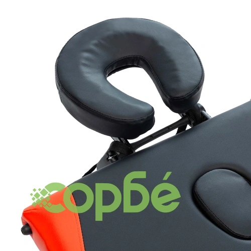 Сгъваема масажна кушетка, 3 зони, алуминий, черно и оранжево ➤ топ цена ➤ sorbe.bg