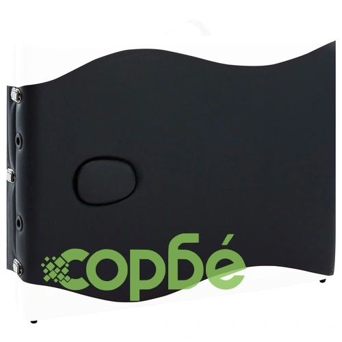 3-зонова сгъваема масажна кушетка, алуминий, черно и бяло ➤ топ цена ➤ sorbe.bg