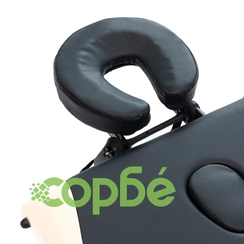 3-зонова сгъваема масажна кушетка, алуминий, черно и бежово ➤ топ цена ➤ sorbe.bg