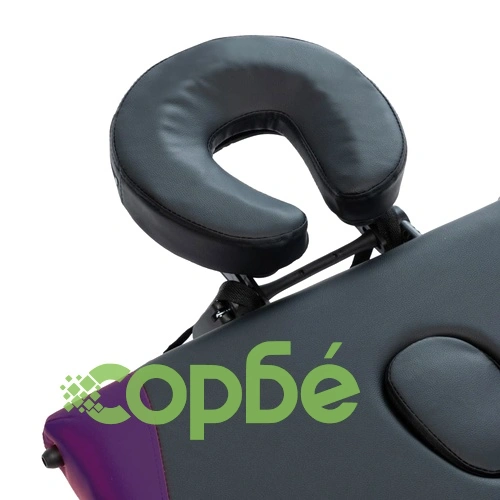 3-зонова сгъваема масажна кушетка, алуминий, черно и лилаво ➤ топ цена ➤ sorbe.bg