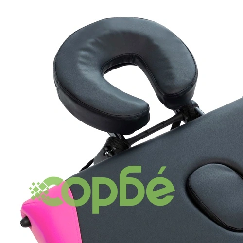 3-зонова сгъваема масажна кушетка, алуминий, черно и розово ➤ топ цена ➤ sorbe.bg