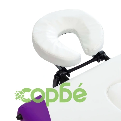 3-зонова сгъваема масажна кушетка, алуминий, бяло и лилаво ➤ топ цена ➤ sorbe.bg