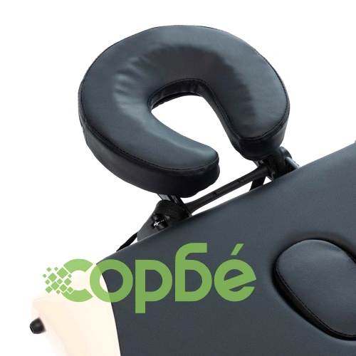 Сгъваема масажна кушетка, 4 зони, алуминий, черно и бежово ➤ топ цена ➤ sorbe.bg