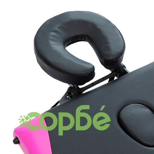 4-зонова сгъваема масажна кушетка, алуминий, черно и розово ➤ топ цена ➤ sorbe.bg