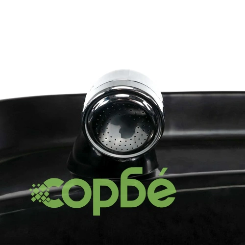 Измивна колона за фризьорски салон, черна, изкуствена кожа ➤ топ цена ➤ sorbe.bg