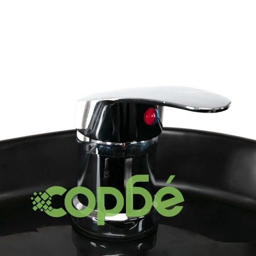 Измивна колона за фризьорски салон, черна, изкуствена кожа ➤ топ цена ➤ sorbe.bg