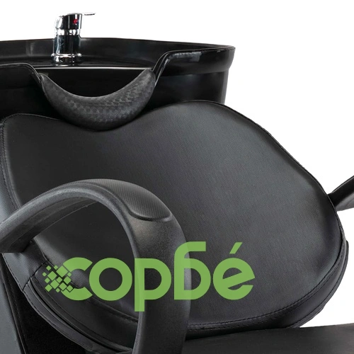 Измивна колона за фризьорски салон, черна, изкуствена кожа ➤ топ цена ➤ sorbe.bg