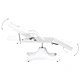 Масажна кушетка, бяла, 180x62x(86,5-118) см