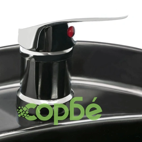 Измивна колона за фризьорски салон, черна, изкуствена кожа ➤ топ цена ➤ sorbe.bg