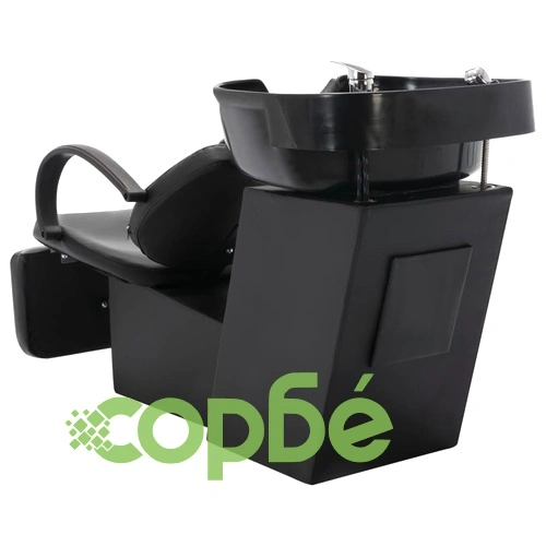 Измивна колона за фризьорски салон, черна, изкуствена кожа ➤ топ цена ➤ sorbe.bg