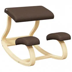 Стол с опора за колене, кафяв, 48x71x51 см, шперплат от бреза
