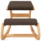Стол с опора за колене, кафяв, 55x84x55 см, шперплат от бреза