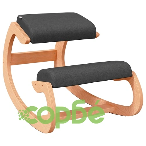 Стол с опора за колене, черен, 55x84x55 см, шперплат от бреза ➤ топ цена ➤ sorbe.bg