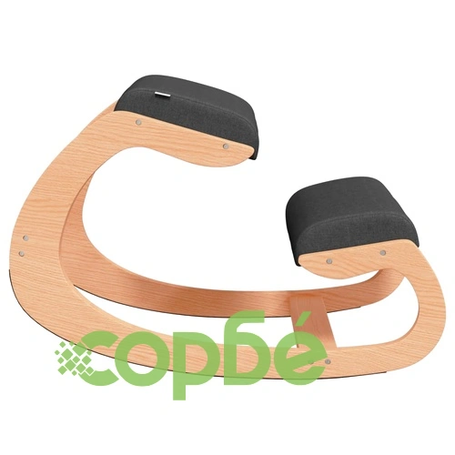 Стол с опора за колене, черен, 55x84x55 см, шперплат от бреза ➤ топ цена ➤ sorbe.bg