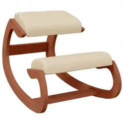 Стол с опора за колене, кремав, 55x84x55 см, шперплат от бреза