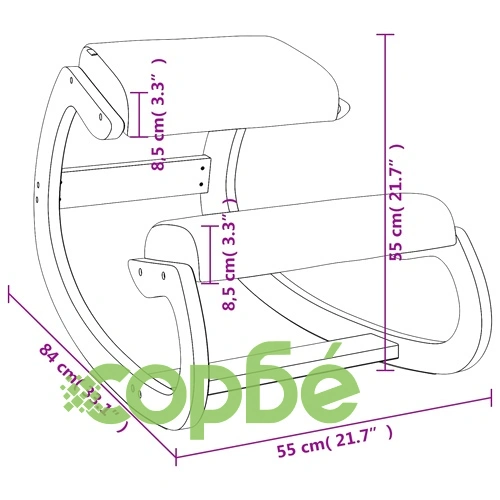 Стол с опора за колене, кремав, 55x84x55 см, шперплат от бреза ➤ топ цена ➤ sorbe.bg