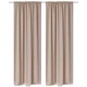 130374 2 pcs Cream Slot-Headed Blackout Curtains 135 x 245 cm