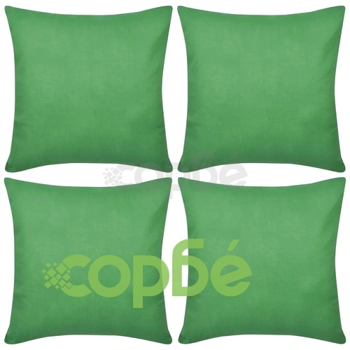 130923 4 Green Cushion Covers Cotton 50 x 50 cm ➤ топ цена ➤ sorbe.bg