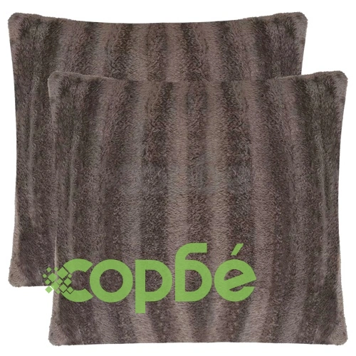 Калъфки за възглавници, 2бр, изк. пухкава тъкан, сиви, 50x50см ➤ топ цена ➤ sorbe.bg