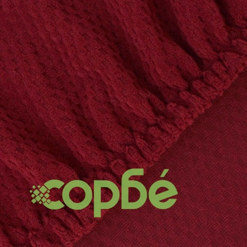 Разтегателен калъф за диван, бордо, пике ➤ топ цена ➤ sorbe.bg