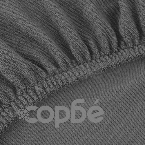 разтегателни калъфки за столове, 6 броя, сив релефен плат ➤ топ цена ➤ sorbe.bg