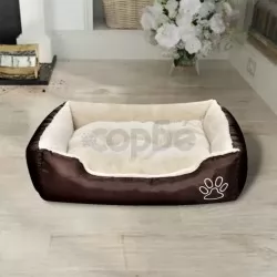 Кучешко легло, кафяво и бежово, XXL