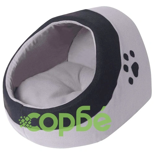 Къща за котка, сиво и черно, L ➤ топ цена ➤ sorbe.bg