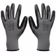 Работни ръкавици, от нитрил, 24 чифта, сиво и черно, размер 8/M