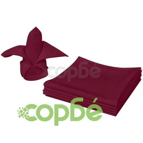 Салфетки от плат, 25 бр., бордо, 50 х 50 см ➤ топ цена ➤ sorbe.bg