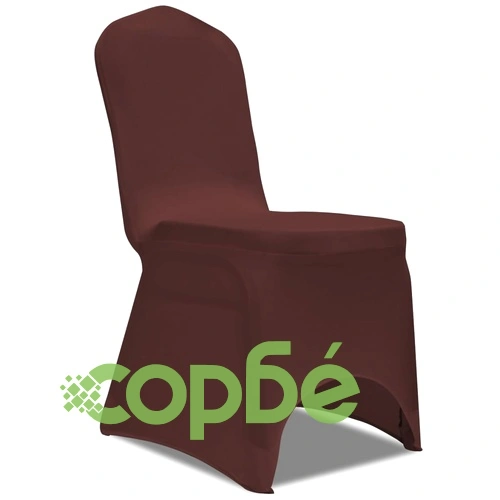 Покривни калъфи за столове, еластични, 4 бр, кафяви ➤ топ цена ➤ sorbe.bg