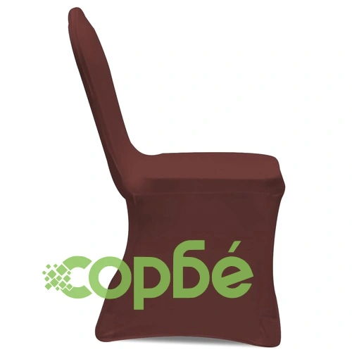 Покривни калъфи за столове, еластични, 4 бр, кафяви ➤ топ цена ➤ sorbe.bg
