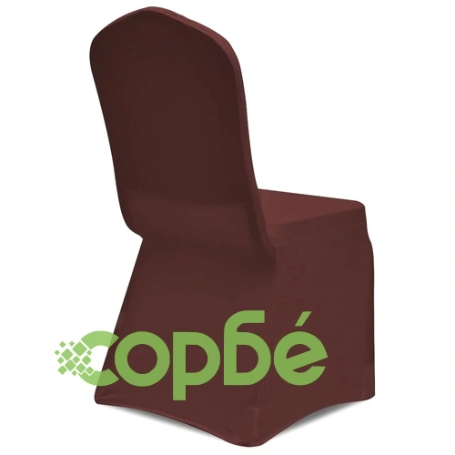 Покривни калъфи за столове, еластични, 4 бр, кафяви ➤ топ цена ➤ sorbe.bg