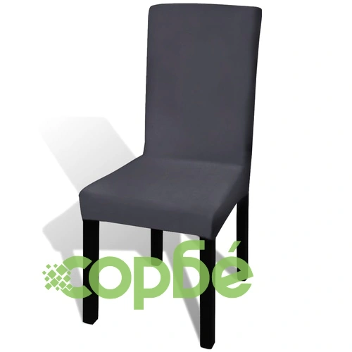 Покривни калъфи за столове, еластични, 4 бр, антрацит ➤ топ цена ➤ sorbe.bg