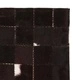 Пачуърк килим от кожа, 120x170 см, квадратен, черно/бяло 