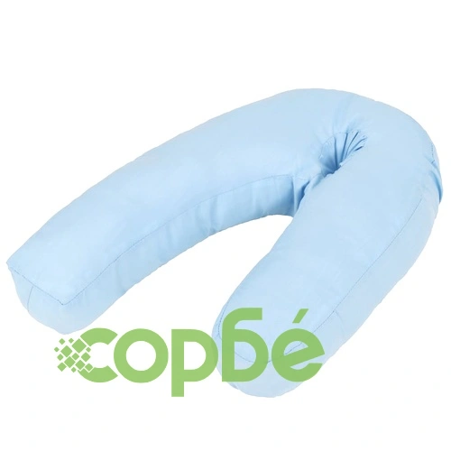 Възглавница за бременност, J-образна, 54x(36-43) см, синя ➤ топ цена ➤ sorbe.bg