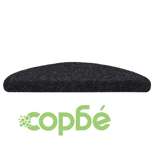 Самозалепващи се постелки за стълби, 15 бр., 56x17x3 см, черни, полукръгли ➤ топ цена ➤ sorbe.bg