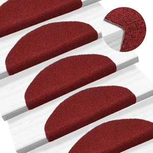 Самозалепващи стелки за стъпала, 15 бр, 65x21x4 см, червени