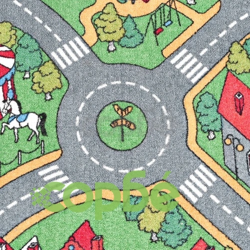 , Постелка за игра от букле, 170х290 см, градски улици  ➤ топ цена ➤ sorbe.bg