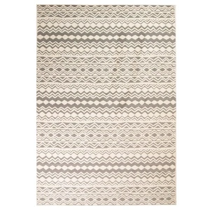 Модерен килим, традиционен дизайн, 80x150 см, бежово/сиво