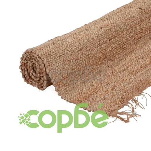 Ръчно тъкан килим от юта, 160x230 см, натурален ➤ топ цена ➤ sorbe.bg