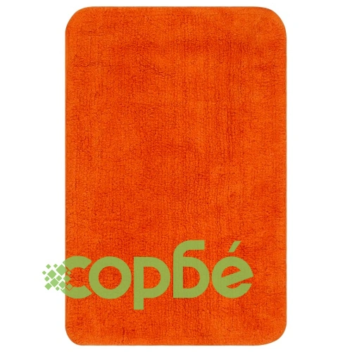 Комплект постелки за баня, 3 бр, текстил, оранжеви ➤ топ цена ➤ sorbe.bg