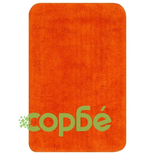 Комплект постелки за баня, 2 бр, текстил, оранжеви ➤ топ цена ➤ sorbe.bg