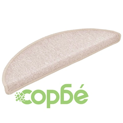 Изтривалки за стълби, 15 бр., 56x17x3 см, бежови, полукръгли ➤ топ цена ➤ sorbe.bg